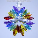 m/w Swarovski Crystal HUGE Chakra Colors LOTUS SUN