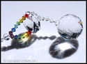 m/w Swarovski Crystal 30mm Ball Double Chakra + Lg