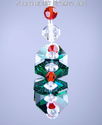 m/w Swarovski Emerald Red Christmas Suncatcher Sta
