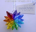 m/w Swarovski Crystal Double Chakra Star + Strand 