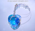 m/w Swarovski Crystal 40mm AB HUGE Heart + 10 Litt