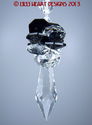 m/w Swarovski 50mm Icicle Pendulum Jet and Clear S