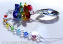 m/w Swarovski 50mm Clear Cats Eye Double Chakra Su