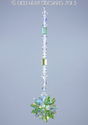 m/w Swarovski Crystal Aurora + Peridot Green Star 