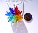 m/w Swarovski Crystal Chakra 7 Color Star SunCatch