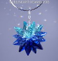 m/w Swarovski 3 Blues Star Suncatcher or Pendant w