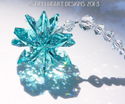 m/w Swarovski Crystal Antique Green Aqua Star Sun 