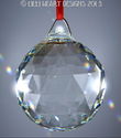 Swarovski Crystal Finest Ball 40mm Red Ribbon Feng
