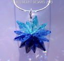 m/w Swarovski 3 Blues Star Suncatcher or Pendant w