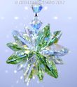 m/w Swarovski Crystal Aurora + Peridot Green Star 