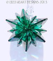 m/w Swarovski Crystal Emerald Green Octagons Star 