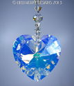 m/w Swarovski Crystal 40mm AB HUGE Heart + 10 Litt