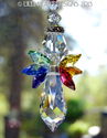  m/w Swarovski Crystal Quad Rainbow Winged Angel S