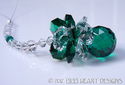 Made/w All Swarovski Emerald Green Ball Pineapple 