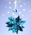 m/w Swarovski Crystal Emerald + Aqua Octagon Star 