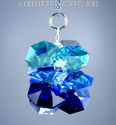 m/w Swarovski 3 Blues Star Suncatcher or Pendant w