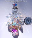  m/w Swarovski Crystal Big AB Quad Winged Angel Su