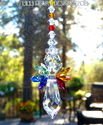  m/w Swarovski Crystal Quad Rainbow Winged Angel S