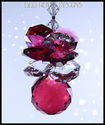 m/w Swarovski Bordealux Red Pineapple Feng Shui Su