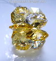 m/w Swarovski Crystal Lt Topaz And Clear Sunburst 