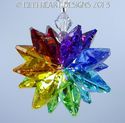 m/w Swarovski Crystal Double Chakra Star + Strand 