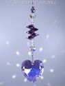 m/w Swarovski AB Violet Heart with Purple Hearts S