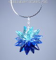 m/w Swarovski 3 Blues Star Suncatcher or Pendant w