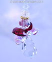 m/w Swarovski Crystal AB + Red Sweet Heart Angel S