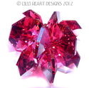 m/w Swarovski Crystal Bordeaux Red Star Feng Shui 