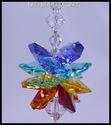 m/w All Swarovski Crystal Cross Rainbow Chakra Sun