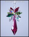 m/w Swarovski Christmas Ornament Red 40mm Icicle S