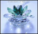 m/w Swarovski Crystal Emerald Green SMALLER LOTUS 