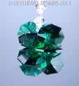 m/w Swarovski Crystal Emerald Green Octagons Star 