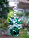 Made/w All Swarovski Emerald Green Ball Pineapple 