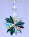 m/w Swarovski Crystal Emerald Green + Aurora Star 