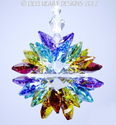 m/w Swarovski Crystal HUGE Chakra Colors LOTUS SUN