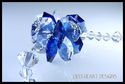 m/w Swarovski Crystal Cobalt Blue and Clear Long P