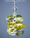 m/w Swarovski Crystal Lt Topaz And Clear Sunburst 