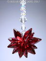 m/w Swarovski Crystal Bordeaux Red Star Feng Shui 