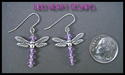 Lilli Heart Designs LAVENDER DRAGONFLY EARRINGS M/