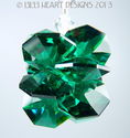 m/w Swarovski Crystal Emerald Green Octagons Star 