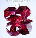 m/w Swarovski Crystal Bordeaux Red Star Feng Shui 