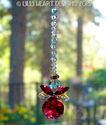 m/w Swarovski Crystal 20mm Chubby RED + AB ANGEL S