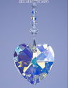 m/w Swarovski Crystal 40mm AB HUGE Heart + AB Litt