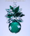 Made/w All Swarovski Emerald Green Ball Pineapple 