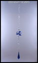 m/w Swarovski Crystal Cobalt Blue and Clear Long P