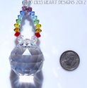 m/w Swarovski Ball 30mm DOUBLE CHAKRA COLORS Sun C