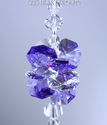 m/w Swarovski Purple + Clear Star Long Pendulum  S