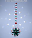 m/w Swarovski Emerald Red Christmas Suncatcher Sta