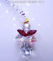 m/w Swarovski Crystal AB + Red Sweet Heart Angel S